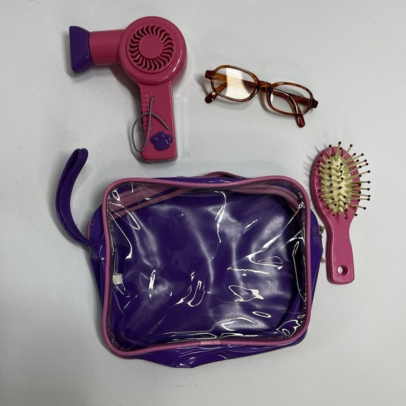 Build-A-Bear‎ TEDDY SIZE Working Hair Dryer , Brush, Glasses, Case Accessories - Picture 2 of 11